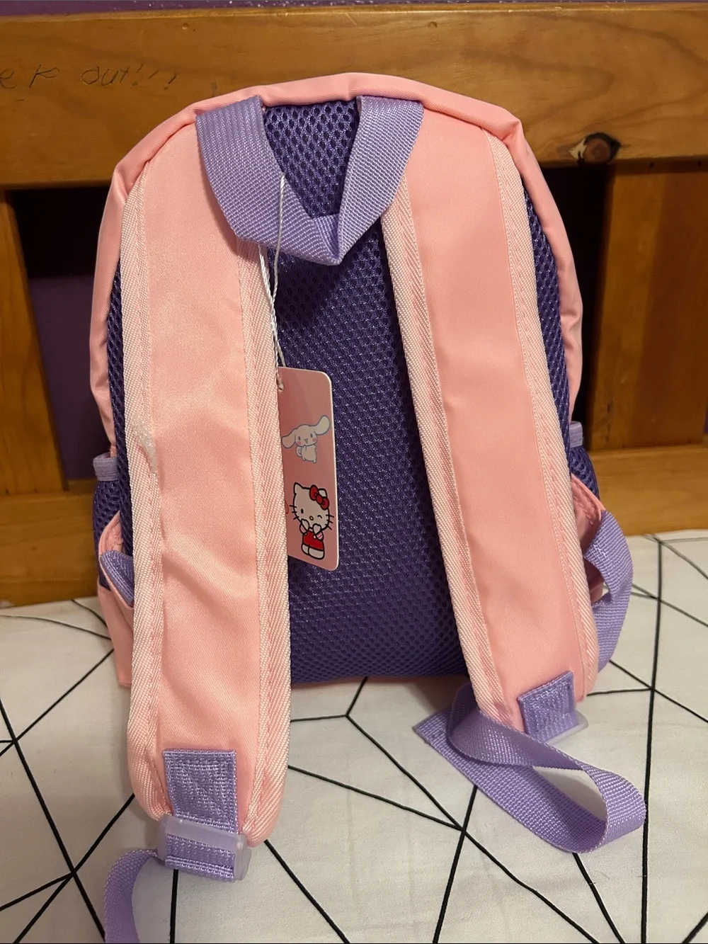 Sanrio My Melody Pink and Lavender Mini Backpack with Clear Front Window
